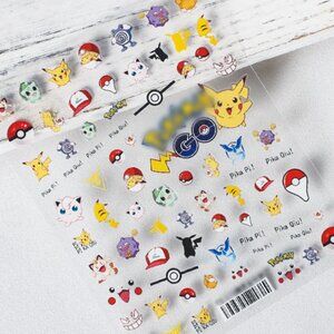 Pokemon Friends Themed Nail Art Stickers/Decals